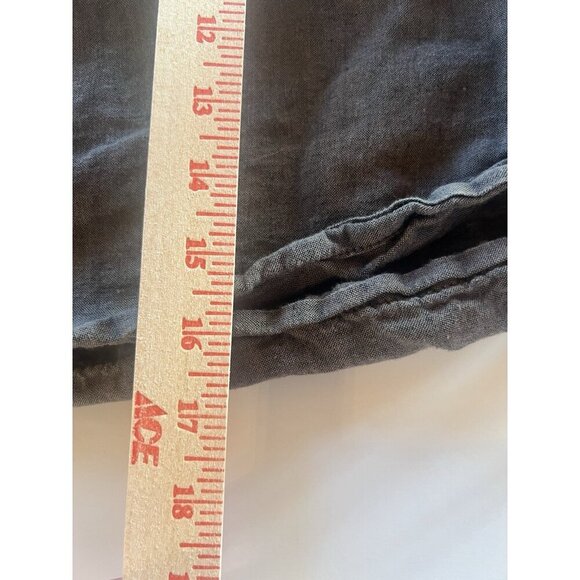 Toad & Co brown linen ruched sides pull-on mini skirt L outdoor festival light - Picture 9 of 9